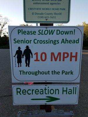 Slow down Grandma and Grandpa crossing