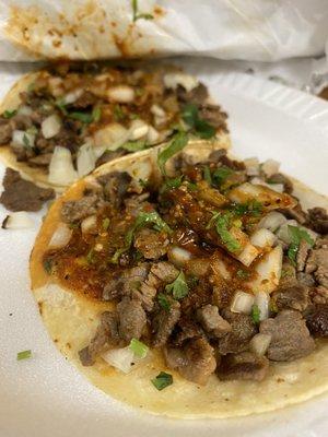 Carne asada street tacos