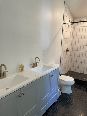 Bathroom finish plumbing.