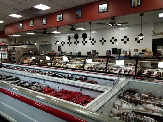 The meat counter.