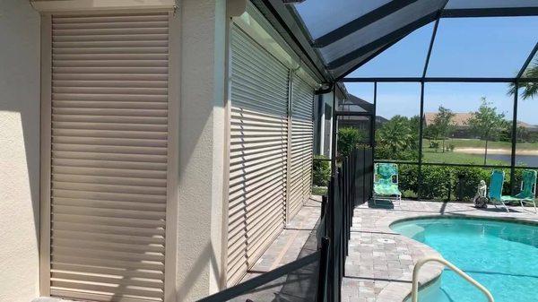 Roll Down/Accordion shutters for your pool side