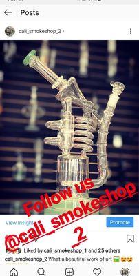 Best water pipes in town         Follow us.     @cali_smokeshop_2