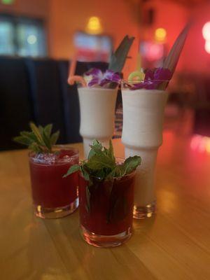 Hibiscus mai tai and piña coladas!