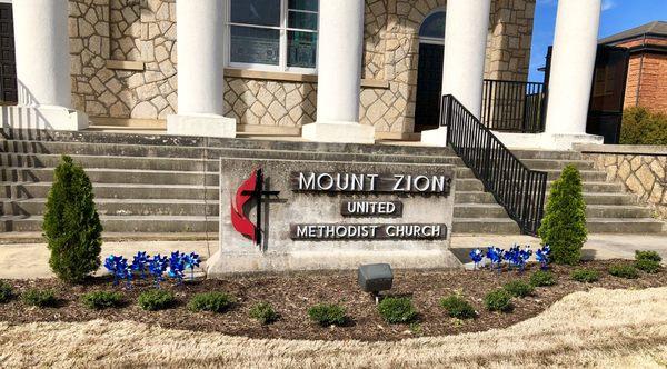 The front of the church at 310 Church Street, Central, SC.