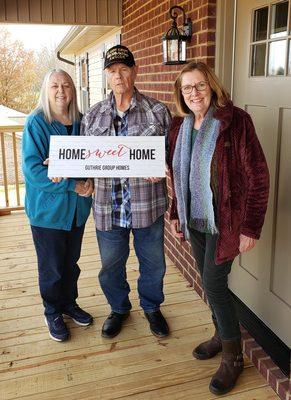 Happy home buyers, the Whitworth's with Libby Guthrie