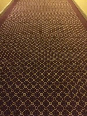 New ugly carpet.  Looks like a cheap hotel.