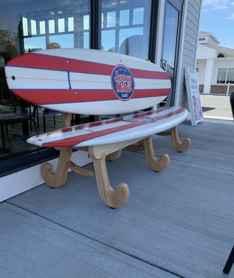 Surfboard bench