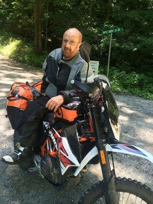 Denny Laidig on the TransAmerica Trail