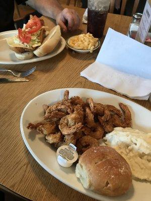 Shrimp Dinner & Catfish Po Boy