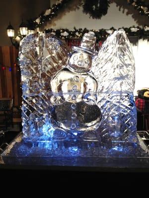 custom snowman martini luge