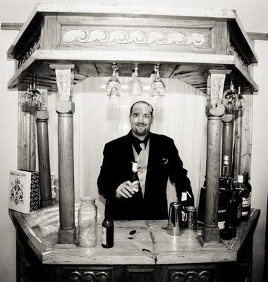 HandCarved Wooden Bar in our Vista Ballroom