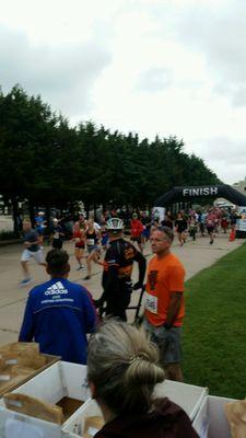 Runners starting the 1/2 Marathon/10K/5k Buffalo County Stampede in June!