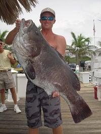 First Mate Brad Harrold
With Trophy Grouper Caught Off
Jupiter Florida Coast