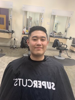 Hi I'm stylist at supercuts in Carmel and I love making my clients happy - stylist NENE