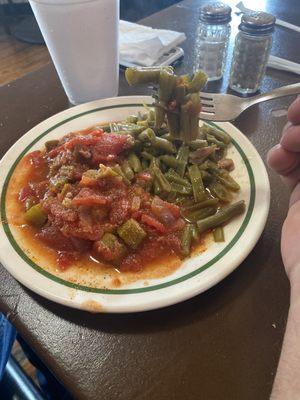 Green Beans and Tomatoes with Okra