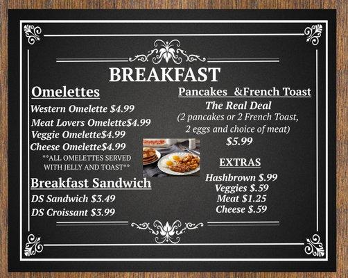 BREAKFAST MENU