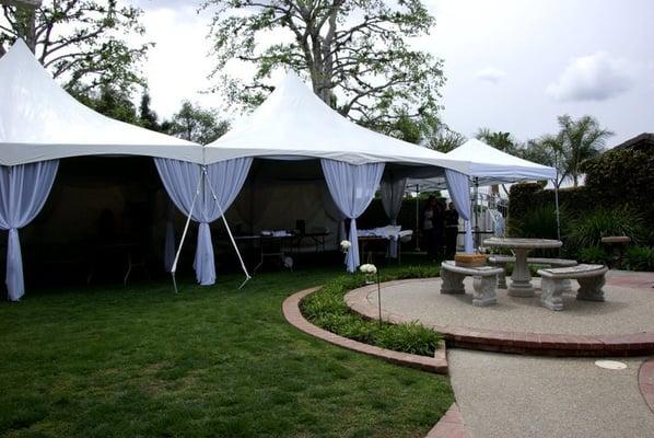 Drapes on our tents