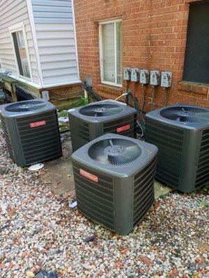 Heat pumps residential commercial rooftops hot water heaters high-efficiency water heaters wall mount boilers furnaces install Services prev