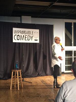 Paris Sashay at A Night of 1000 Laughs.  Improbable Comedy at the Highwood Theatre