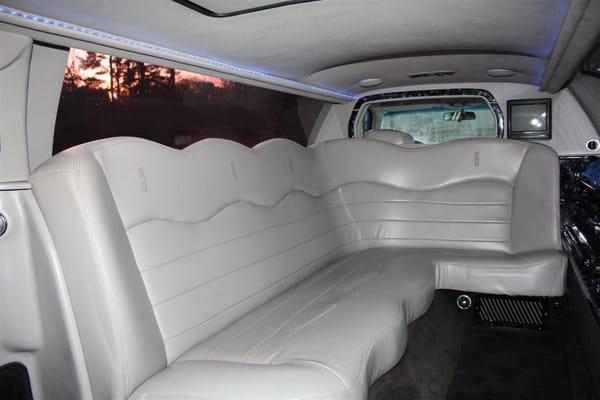 black strech limo interior