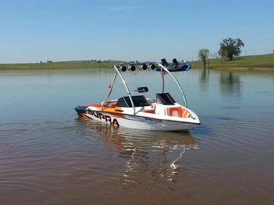 Full Interior & Exterior Wrap On Supra Ski Boat