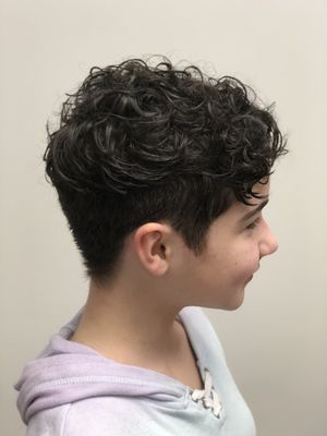 Curly pixie cut