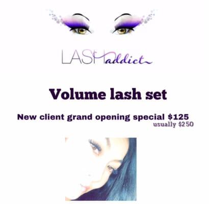 Volume lash set special.