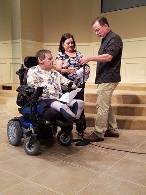 Mark Fearing's second Christian baptism: Denton Bible Church, May 2017.