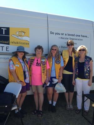 Outreach team in Sterling Colorado with the Sterling Lions Club members.