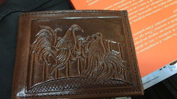 Brown leather wallet.