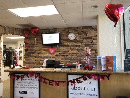 Reception waiting area