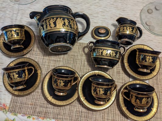 Beautiful 24K gold tea set. Made in Greece