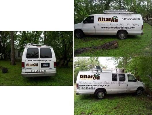 applied lettering and logos to this van at a great price and the customer was extremely happy