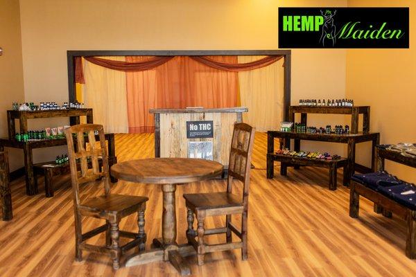 Displays of our Hemp and CBD Oil Products