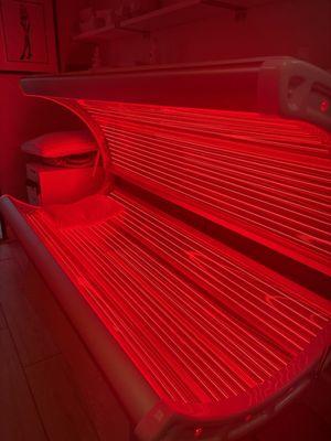 They have red light therapy , which is helpful for reducing fine lines, wrinkles, stretch marks -including eczema and psoriasis