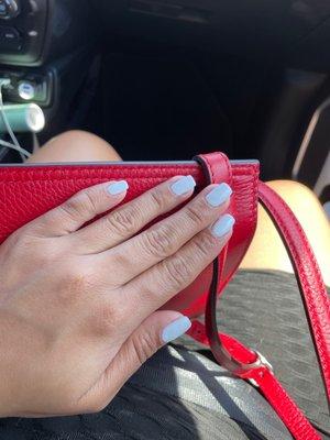 White UV gel mani