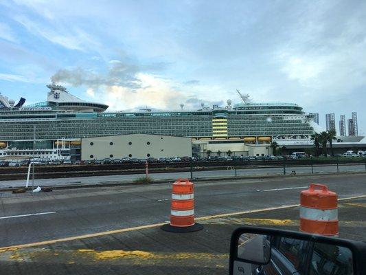 Cruise ship transportation to the Port of Galveston for Royal Caribbean ship.