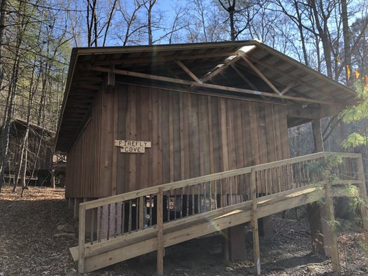 One new cabin in one of many camps we serve in the area.