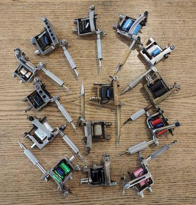 Collection of Tattoo Machines on display at the Museum