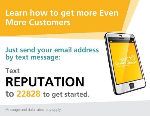 Text REPUTATION to 22828 to get started