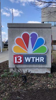 WTHR sign.