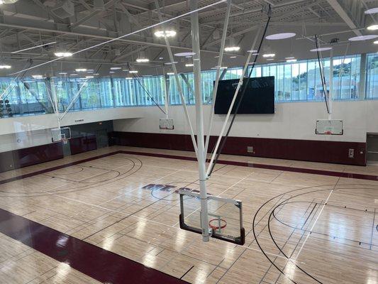 New basketball court view from track