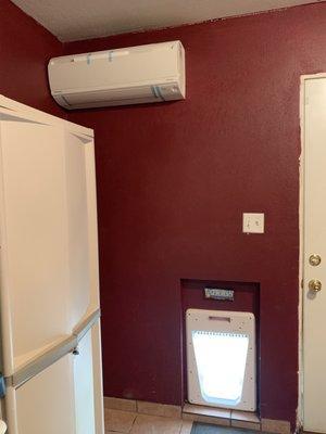 Mini split in the utility room