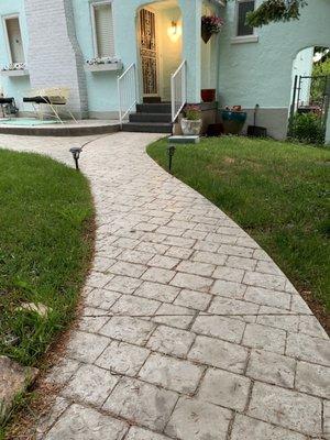 Walk way to front door