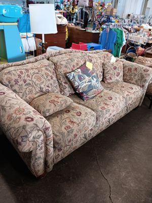 Brown floral couch. $175.00