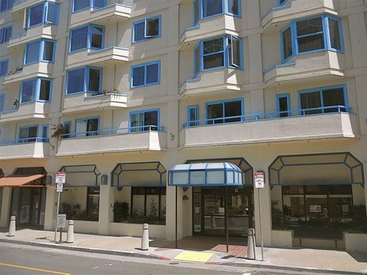 Entrance on Clementina Street. This is senior housing.