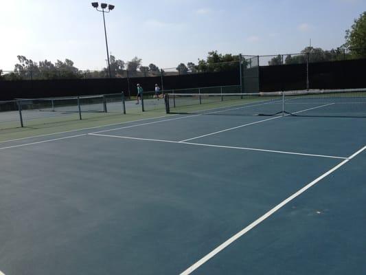 Clean tennis courts