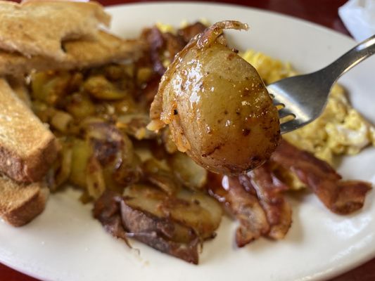 Two Eggs, Bacon, Home Fries and Toast