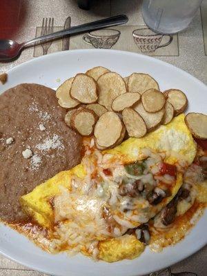 Steak picado omelette