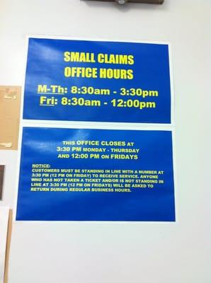 Kearney Mesa Small Claims Courthouse hours